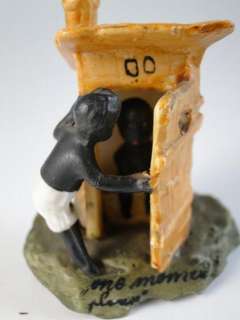 Vintage Black Americana Outhouse Figurine Novelty German Bisque Old 