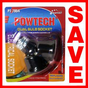 New Dual Bulb Socket Double Light Y Adaptor Convert   