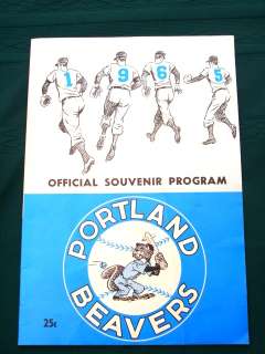 Portland Oregon Beavers 1965 PCL Pacific Coast League Program  