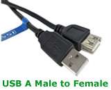 NSI USB 2.0 High Speed A Male to Female Extention Cable 25 Feet (5.0 m 