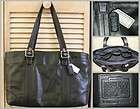 Coach Black Leather Double Hangtag Diaper Business Bag