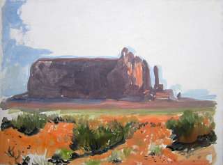   SWINNERTON Signed 1922 Early Desert Landscape Original Oil  