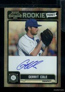 RC2) 2011 Playoff Contenders GERRIT COLE Auto Rookie Ticket SP 