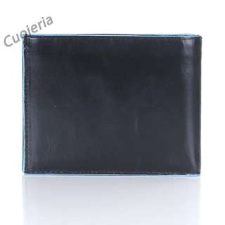   Mens Wallet 12 Credit Cards Leather Black PU1241B2 New ITALIAN DESIGN