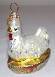 Christopher Radko Easter Chicken on Nest Ornament  