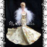 Cocktail/Evening Dress for Silkstone Barbie, Gold #C11  