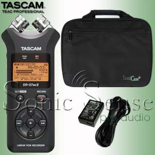 Tascam DR 07mkii DR 07 mk2 Portable Digital Recorder w Soft Case Power 