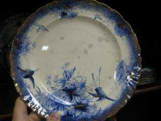 Stoke ORCHID Flow Blue 9.75 Plate Hummingbird  