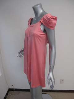 Miu Miu Bubble Gum Pink Cap Sleeve Square Neck Mini Dress S  