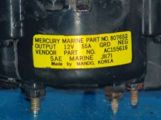 Mercury Marine Mando Alternator V6 V8 55amp 12v 807652  