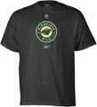 Minnesota Wild  Black  Primary Logo T Shirt