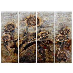 Yosemite Home Decor 78.5 by 59 Sunflowers Hand Painted Contemporary 