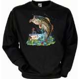 Angelsport Fliegenfischen Angler Angeln Fishing Sweatshirt in schwarz