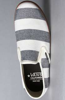 Vans Footwear The LP Slip On CA Sneaker in Navy Stripe  Karmaloop 