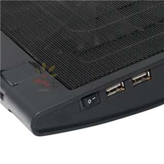   12 15 Inch Adjustable Notebook Cooler Pad Black+18 USB Cable  