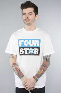 Fourstar Clothing The Pirate Stacked Tee in White  Karmaloop 