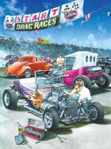 Hot Rod Racing 500 pc Jigsaw Puzzle Dan Hatala CARS 705988311055 