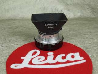 Leica Summaron 28mm f/5.6 28/5.6 /w RARE HOOD Red Scale  