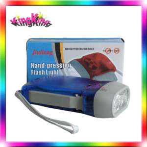 Hand Press no battery Wind Crank 3 LED Flashlight Torch  