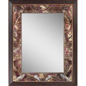 Deco Mirror Tropical 27 In. X 35 In. Leaf Mirror in Bronze Copper 8928 