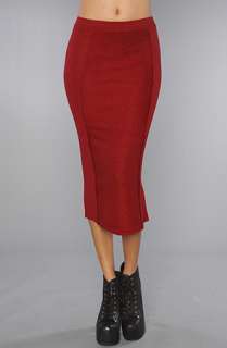 Motel The Jep Midi Skirt in Wine  Karmaloop   Global Concrete 