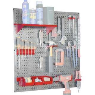 Wall Control Metal Pegboard UtilityTool Storage Kit   Galvanized Steel 