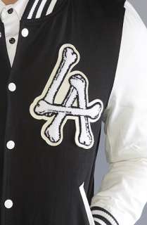 Joyrich The LA Cross Varsity Jacket in Black  Karmaloop   Global 