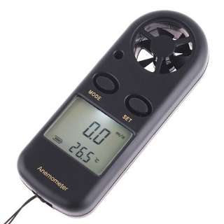 LCD Wind Speed Gauge Meter Anemometer NTC Thermometer A  