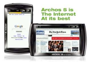 Archos 5 Android Internet Tablet   5 Touch Screen, 16GB memory, Black 