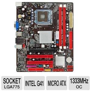 Biostar G41U3G Intel G41 Motherboard   Micro ATX, Socket LGA 775 