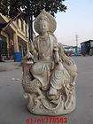 Chinese Folk White porcelain Guan Yin Kwan Yin Statue Ride on Dragon