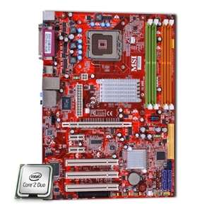 MSI P965 Neo F Intel Socket 775 ATX Motherboard and an Intel Core 2 