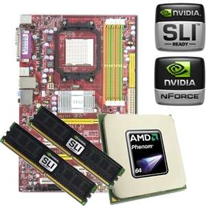 MSI K9N SLI F Motherboard CPU Bundle   v2.0, AMD Phenom X4 9550 2 