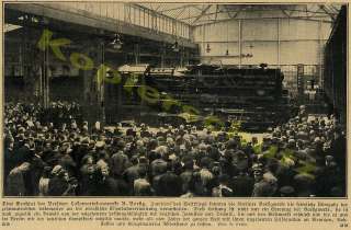 Grohs Fotodruck Lokomotivbauwerk Borsig Reichsbahn 1918  