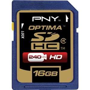 PNY Technologies Optima 16GB SDHC™ Class 4 Flash Memory Card at 