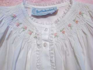 HAND~EMBROIDERED PREEMIE SMOCKED 2PC DRESS W/LACE NWTS  