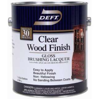 Deft, Inc. Clear Wood Finish Gloss Gallon Brushing Lacquer 01001 at 