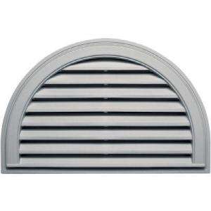 Builders Edge 22 In. X 34 In. Half Round Gable Vent #30 Paintable 