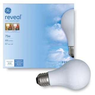 GE Reveal 75 Watt A19 General Purpose Incandescent Light Bulb (6 Pack 