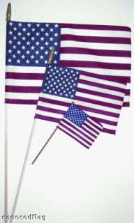 12 x 18 US American Stick Flag with Spearheads(144)  