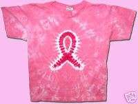 Breast Cancer Awareness Ribbon Tie Dye T Shirt  