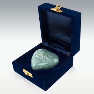 Natural Patina Heart Keepsake Cremation Urn   Engravable   Free 
