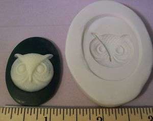 Owl Face Cameo   Polymer Clay Push Mold Bird  
