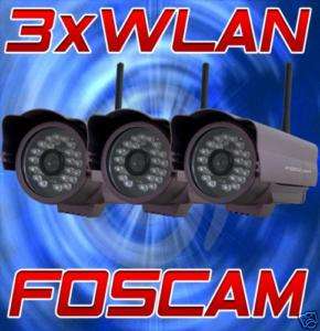 3x Wireless WLAN Überwachungskamera IP CAM Foscam  