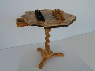 WOODEN CHESS BOARD AND TABLE 32 PIECES SET  FREE GAMES  