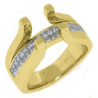   ENGAGEMENT RING SEMI MOUNT TENSION SET SQUARE YELLOW GOLD  