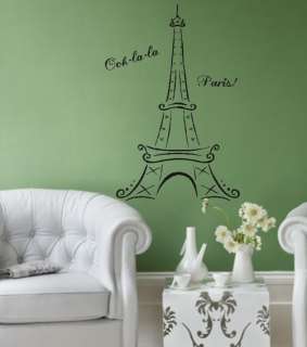 Eiffel Tower Ooh la la Vinyl Lettering Wall Decal art  