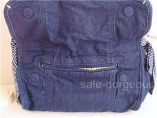 228 Juicy Couture Blue Denim Daydreamer Tote Shoulder Bag YHRU2829 