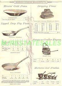 1884 Antique Gold Miners Pan Mortar Pestle Catalog AD  