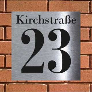 Hausnummer Hausnummern Edelstahl mit Wunschgravur  